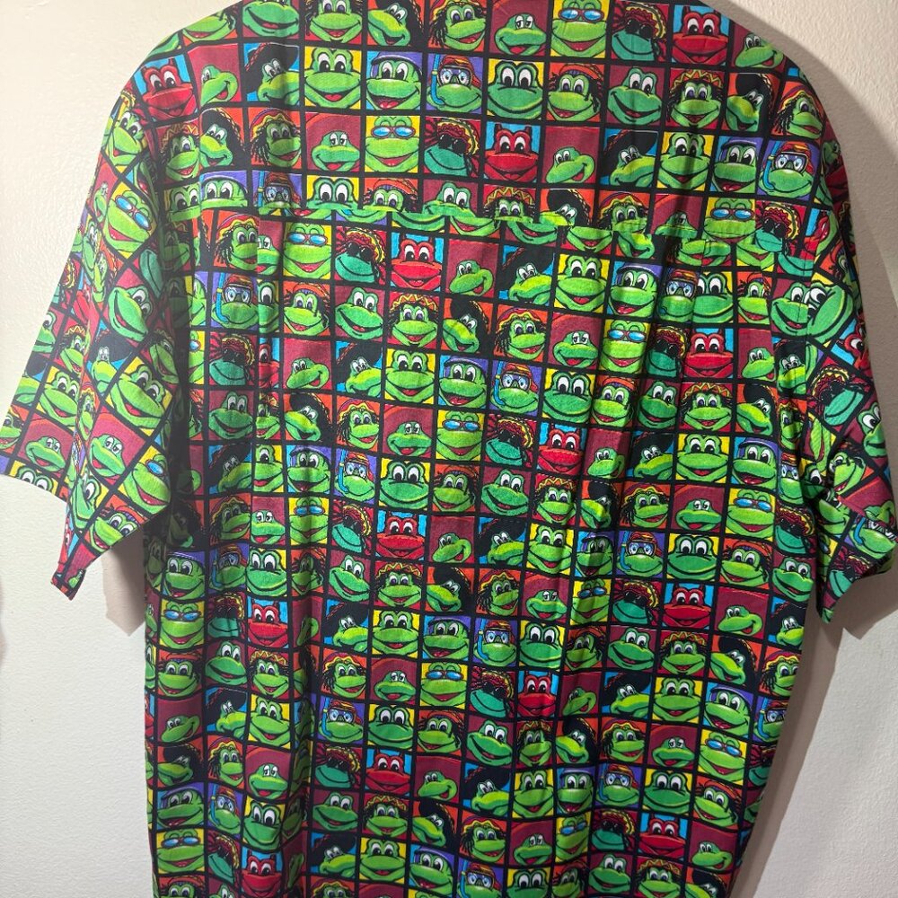 Señor Frog Button Up Shirt Men's Large Frog Print All Over Cotton - Picture 8 of 15